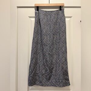 Charter Club 100% Silk Printed Midi Skirt